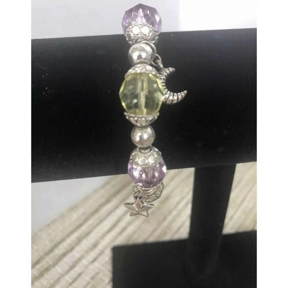 Moon And Stars Crystal Beaded bracelet